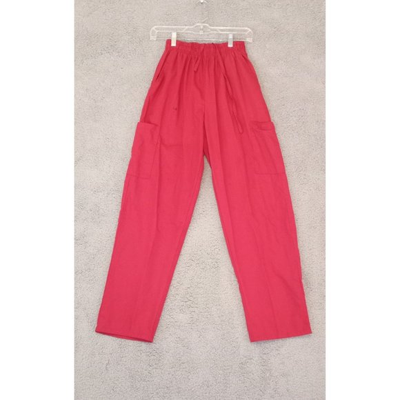 Greentown Original Work Wear Pants - Greentown Original   Work Wear for Women Size Small Red Scrub  Pull - On Cargo